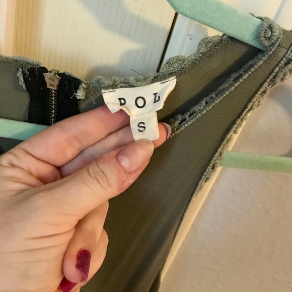 Olive Green Tunic Tank | Lace Accents | Boutique - Picture 5 of 5